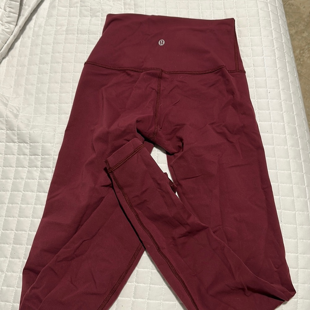 lululemon leggings maroon size 4